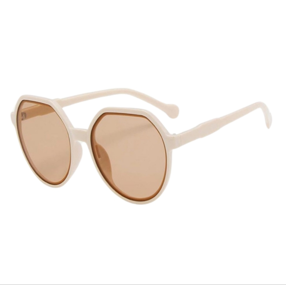 Kids Cream Color Sunglasses with UV Protection
